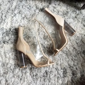Steve Madden Portal Clear Lucite Heels size 6